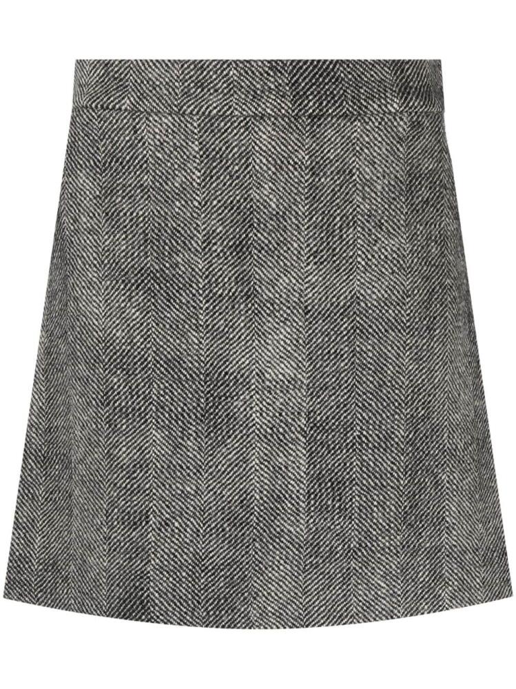 Fabiana Filippi herringbone A-line miniskirt - Black Cover