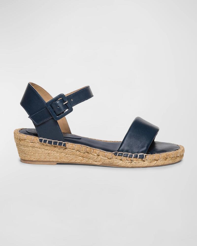 Bernardo Leather Ankle-Strap Wedge Espadrilles Cover