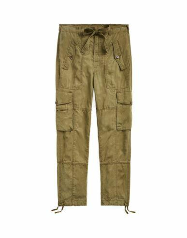 Polo Ralph Lauren Woman Pants Military green Lyocell, Linen Cover