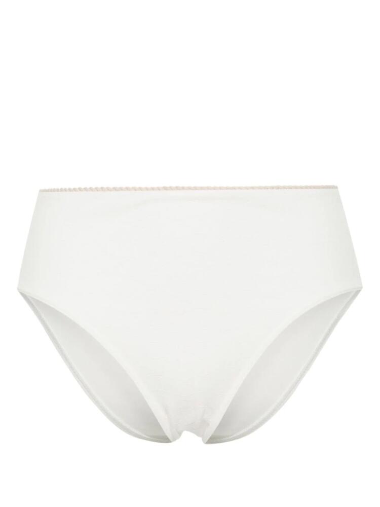 La Perla monogram high-waist bikini bottoms - White Cover