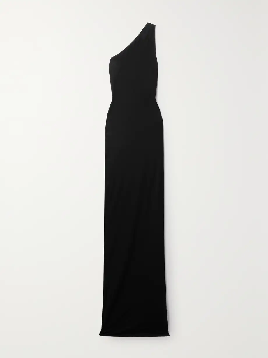 Nili Lotan - Raquel One-shoulder Stretch-jersey Maxi Dress - Black Cover