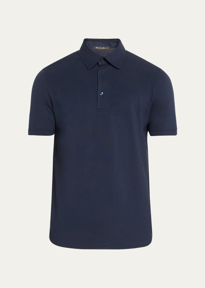 Loro Piana Men's Cotton Pique Polo Shirt Cover