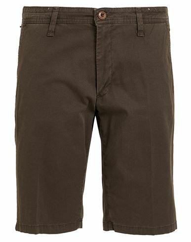 Bomboogie Man Shorts & Bermuda Shorts Dark brown Cotton, Elastane Cover