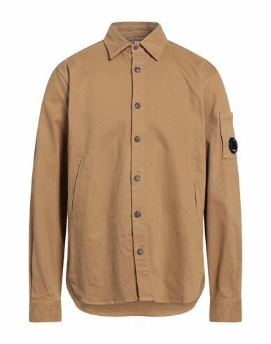 C. p. Company Man Shirt Camel Cotton, Elastane Cover