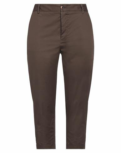 Virna Drò Woman Pants Cocoa Cotton Cover