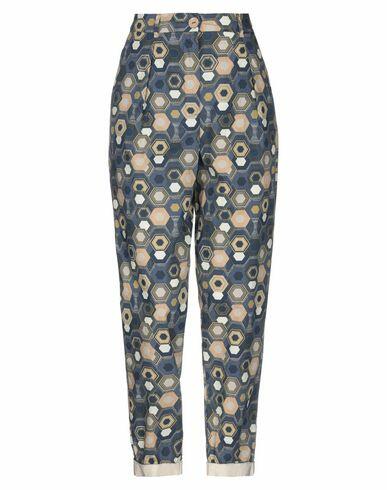 Manila Grace Woman Pants Midnight blue Cotton Cover