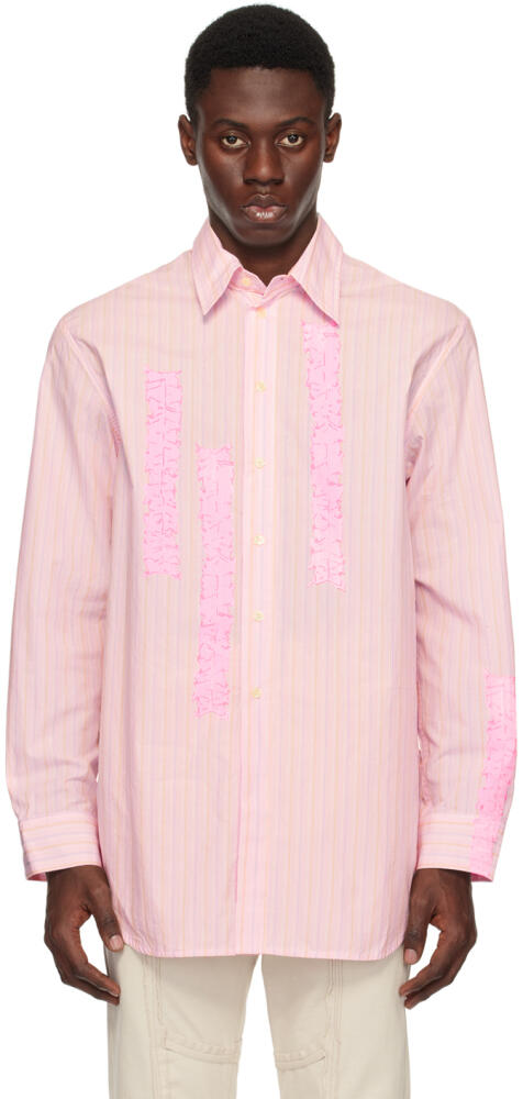 Edward Cuming Pink Striped Shirt Cover