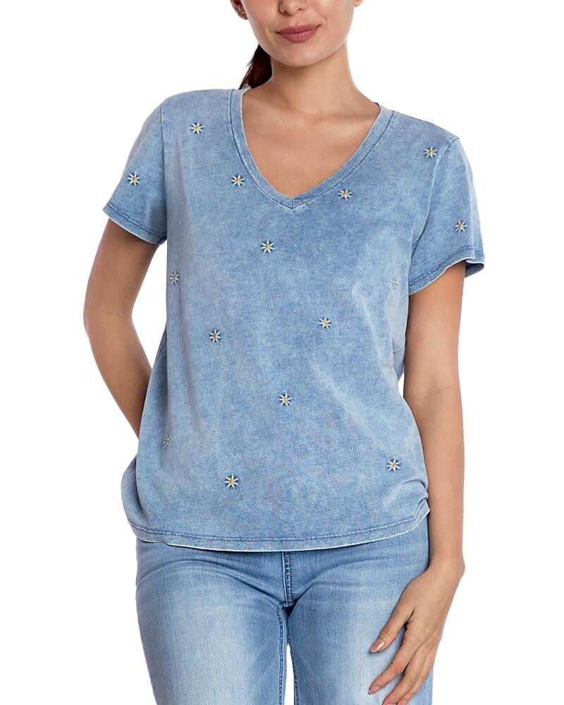 Billy T Denim Daisy V Neck Tee Cover