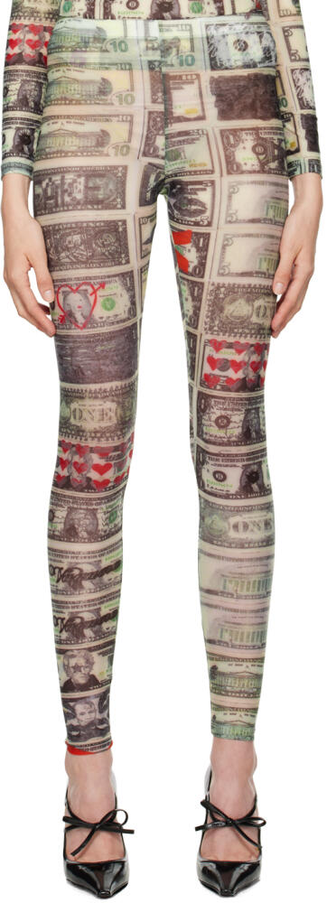 VAQUERA Multicolor Dollar Print Leggings Cover