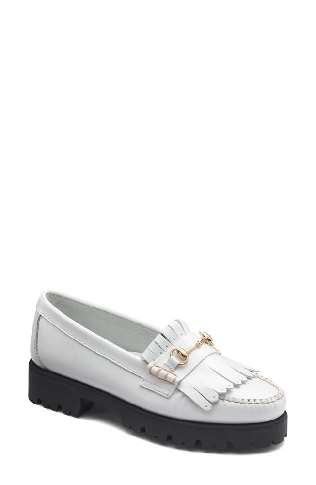 G. H.BASS Lianna Kiltie Weejuns Loafer in White Cover