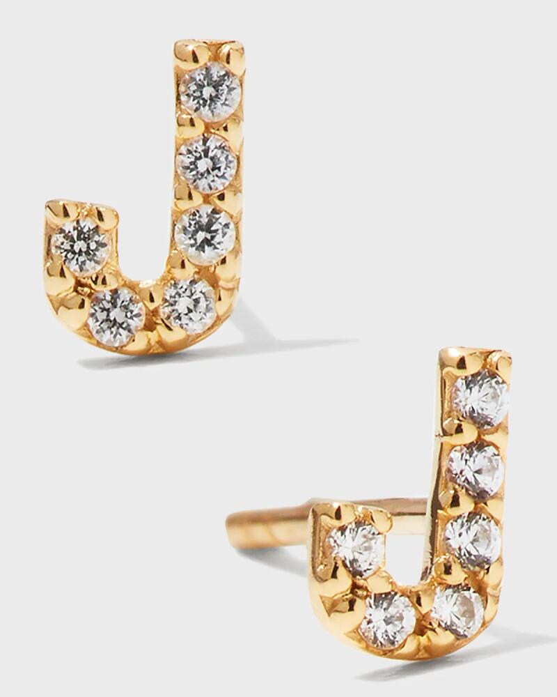 Tai White Sapphire Initial Stud Earring, Single Cover