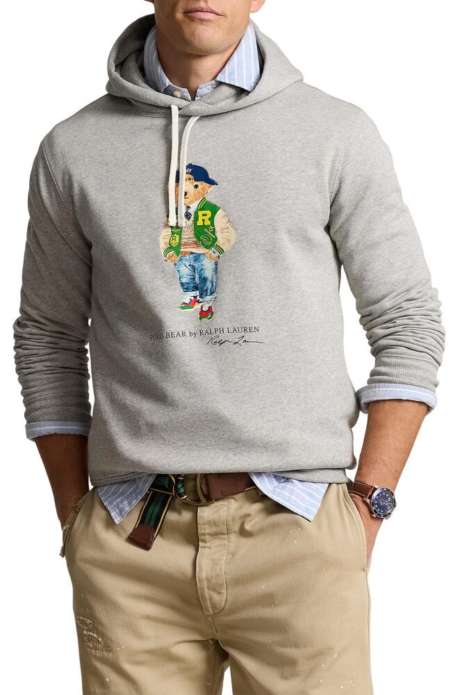 Polo Ralph Lauren Varsity Bear Graphic Hoodie in Andover Heather Bear Cover