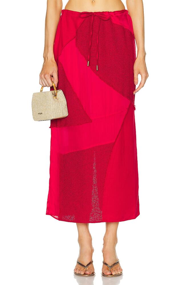 Cult Gaia Via Skirt in Red Cover