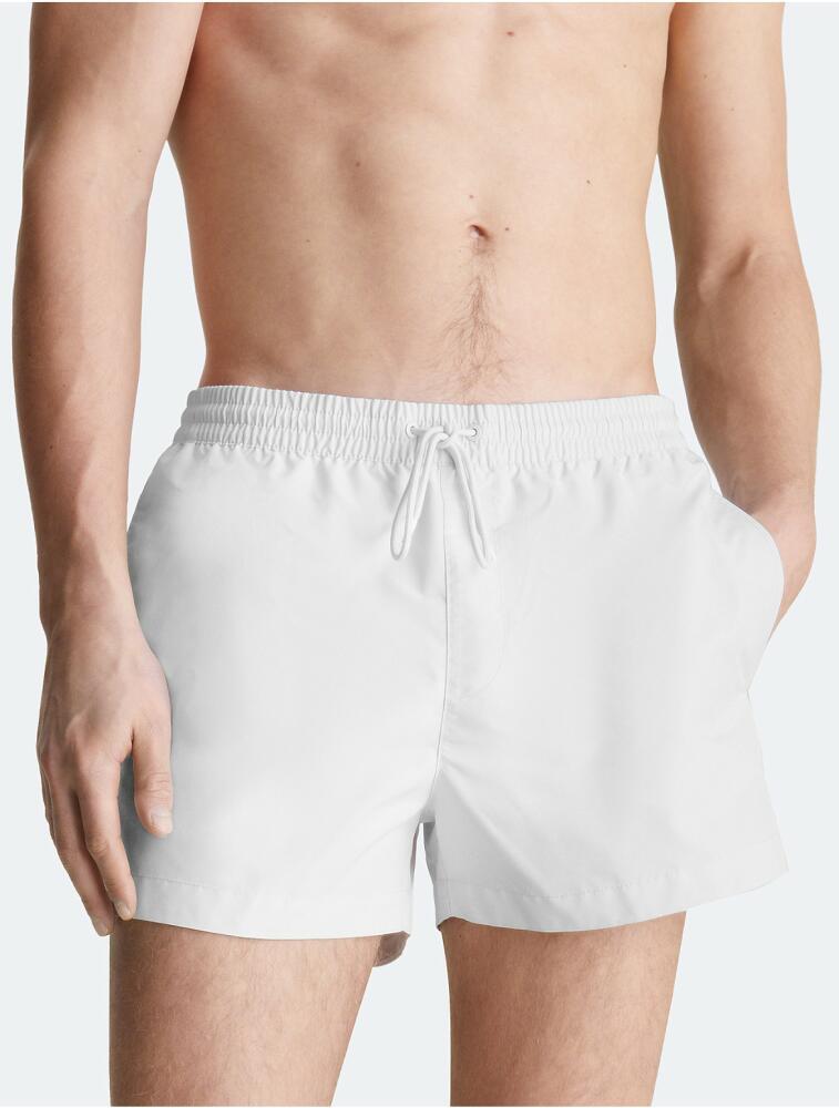 Calvin Klein Men's Logo Tape Drawstring Swim Shorts - Grey Cover