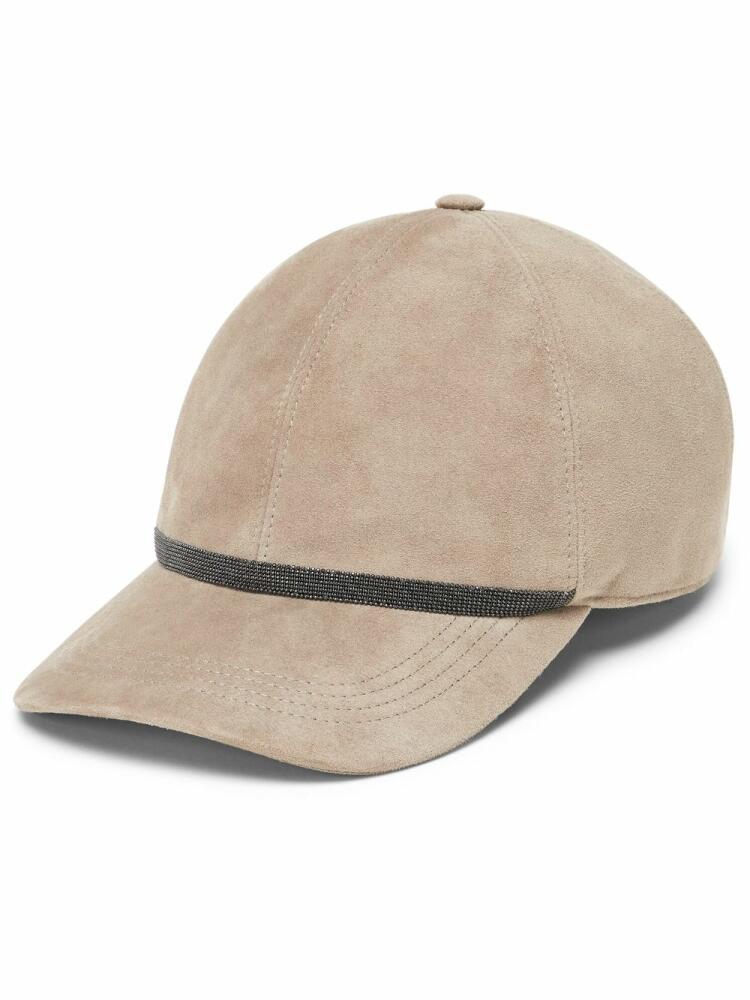 Brunello Cucinelli suede cap - Neutrals Cover