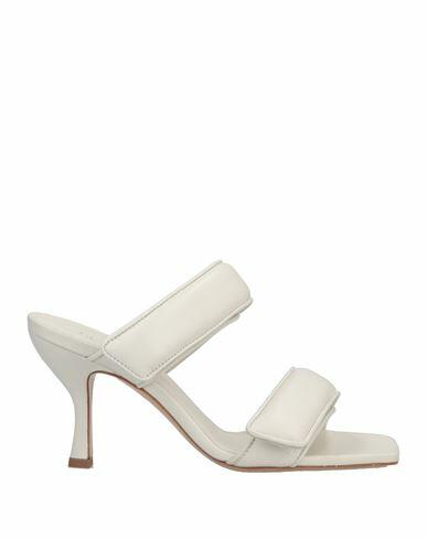 Gia X Pernille Teisbaek Woman Sandals Light grey Soft Leather Cover