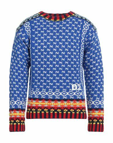 Dsquared2 Man Sweater Blue Wool, Cotton, Polyamide, Cashmere, Viscose Cover