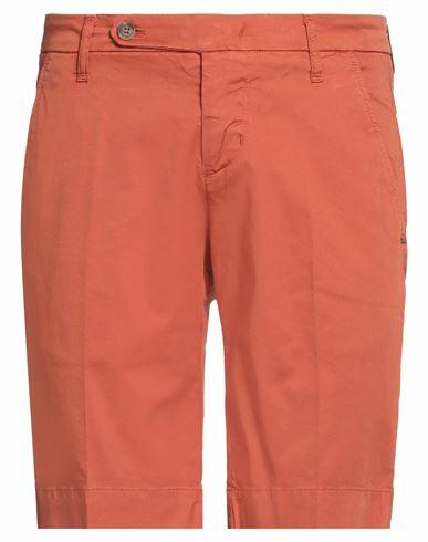 Entre Amis Man Shorts & Bermuda Shorts Rust Cotton, Elastane Cover