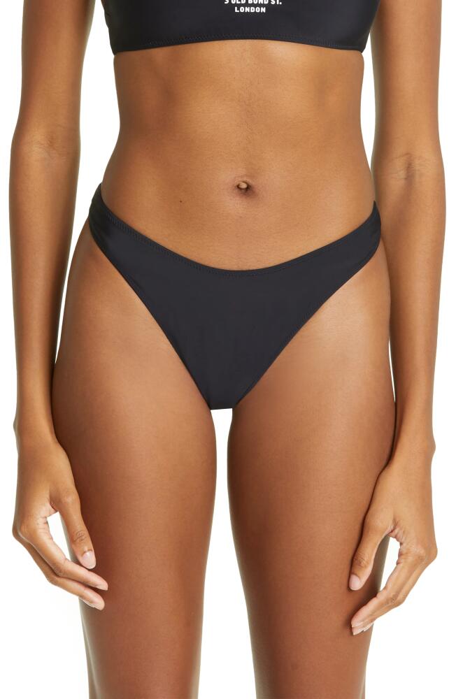 Stella McCartney Swim Old Bond Logo Bikini Bottoms in Black Cover