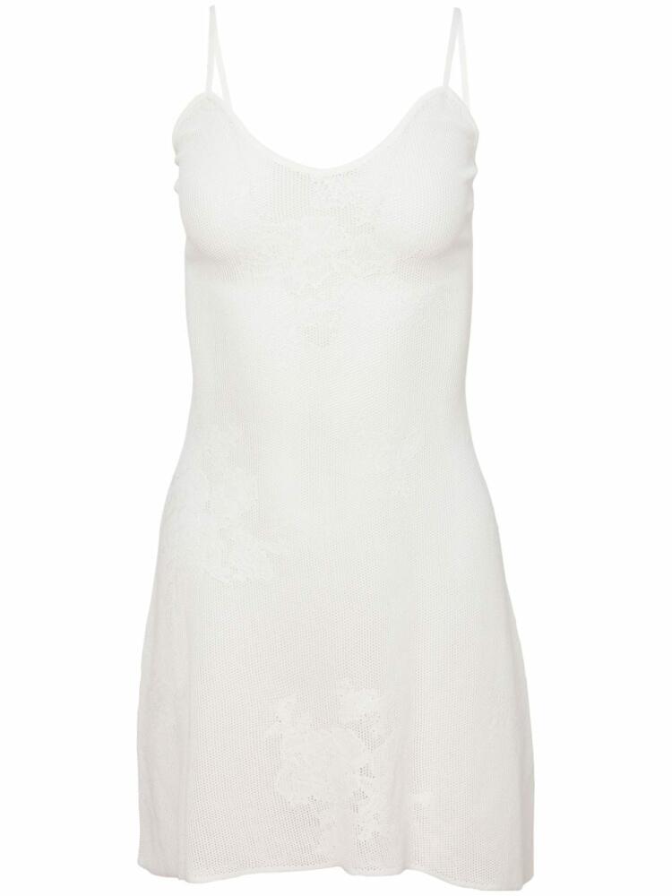 Fleur Du Mal pointelle-knit mini dress - White Cover