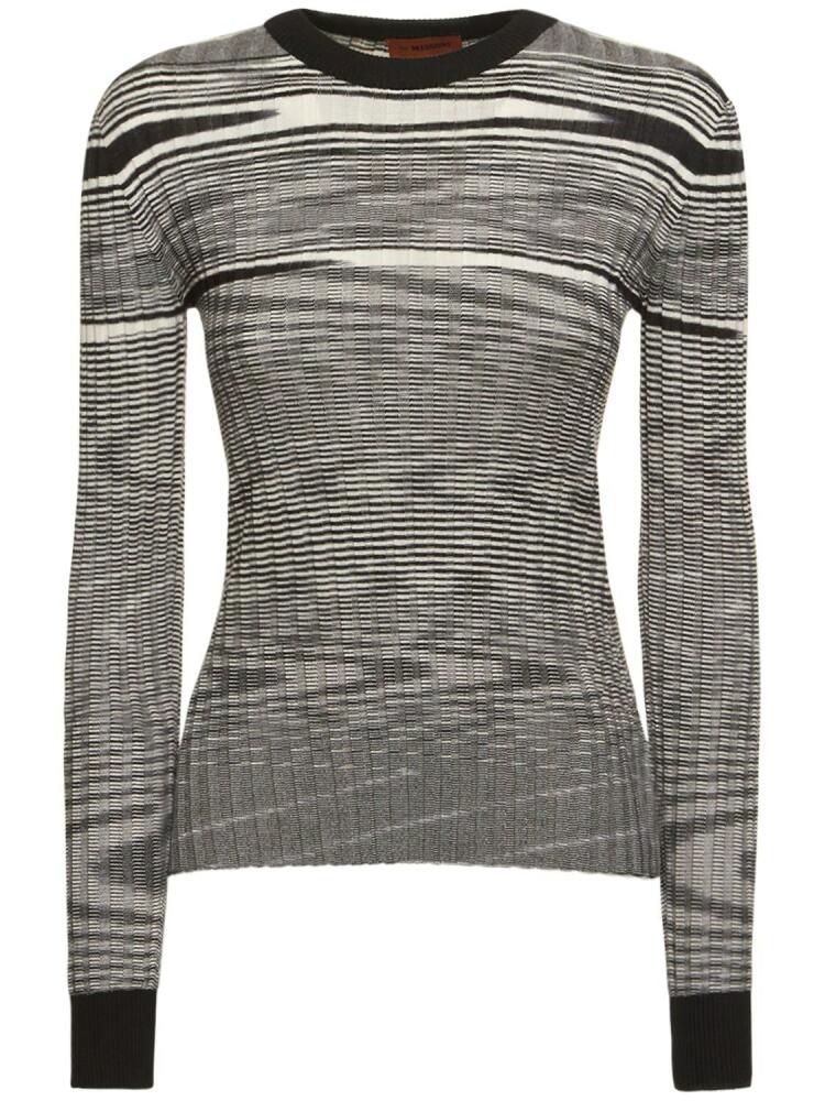 MISSONI Silk & Cashmere Knit Crewneck Sweater Cover