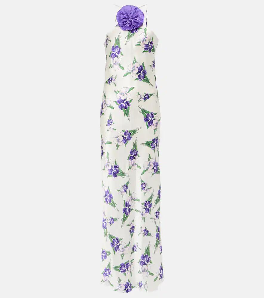 Rodarte Floral-appliqué silk gown Cover