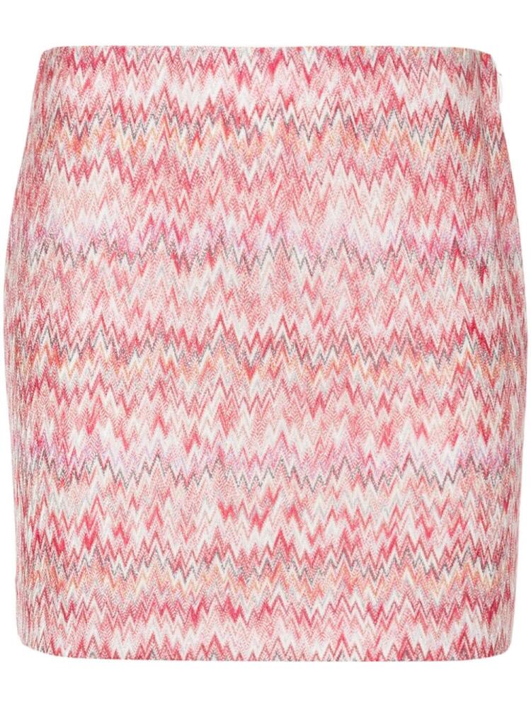 Missoni zigzag-woven mini skirt - Pink Cover