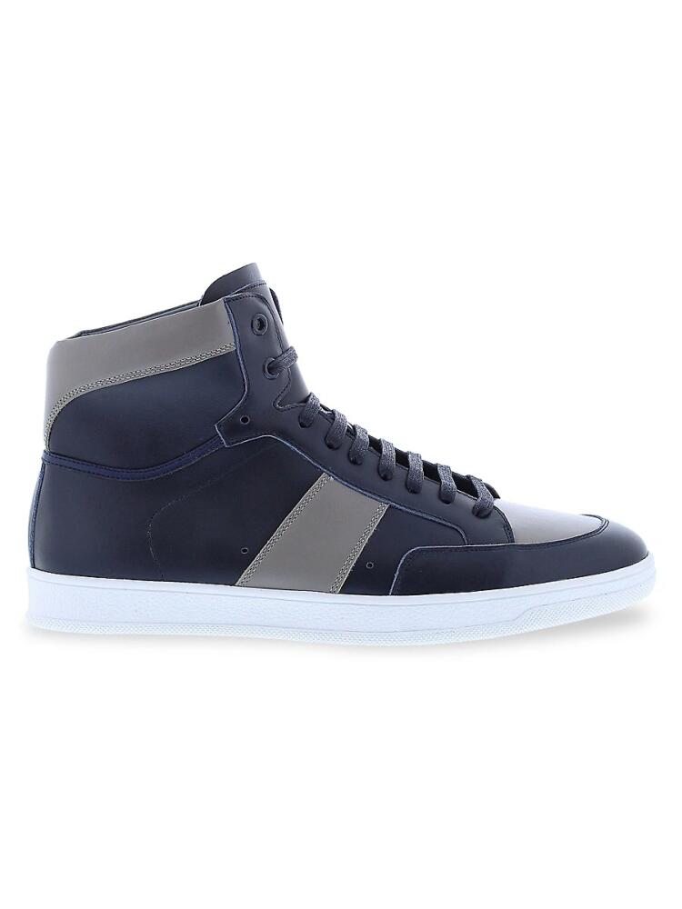 English Laundry Men's Connor Leather High Top Sneakers - Navy Cover