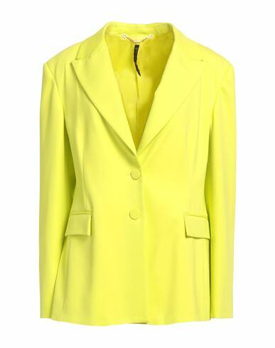 Manila Grace Woman Blazer Acid green Viscose, Polyamide, Elastane Cover