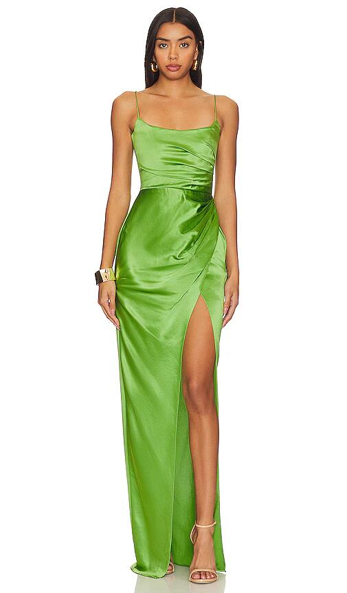 SAU LEE Perla Gown in Green Cover