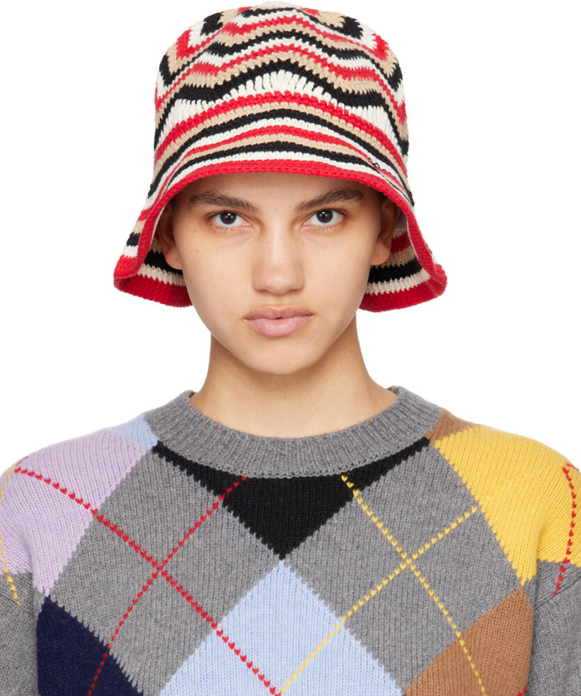 GANNI Multicolor Embroidered Bucket Hat Cover