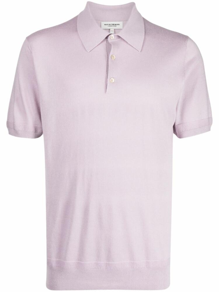 Man On The Boon. short-sleeve knitted polo shirt - Purple Cover