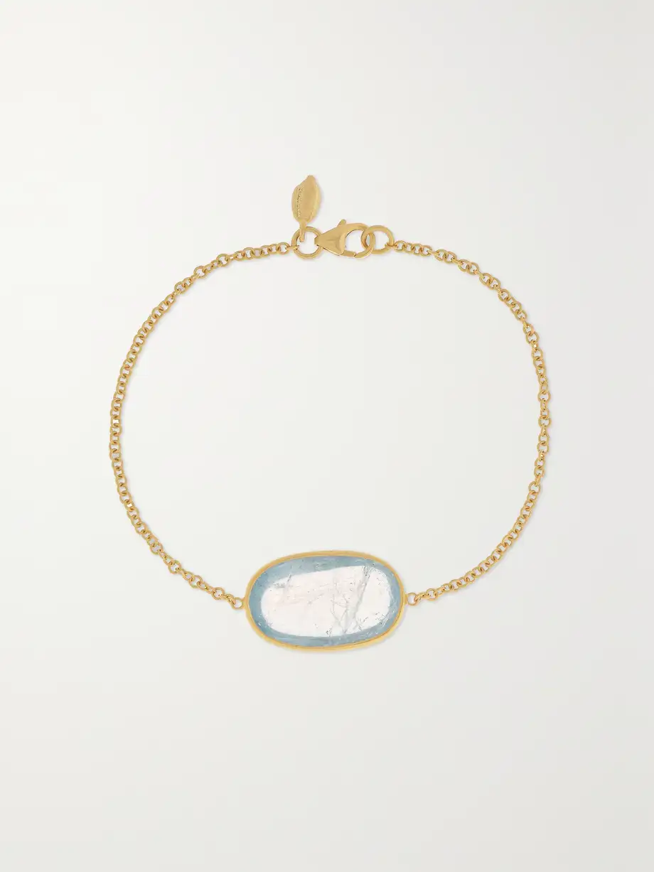 Pippa Small - 18-karat Gold Aquamarine Bracelet - One size Cover