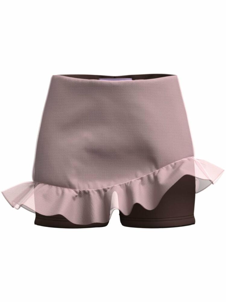 Margherita MACCAPANI Tonia ruffled layered skorts - Pink Cover