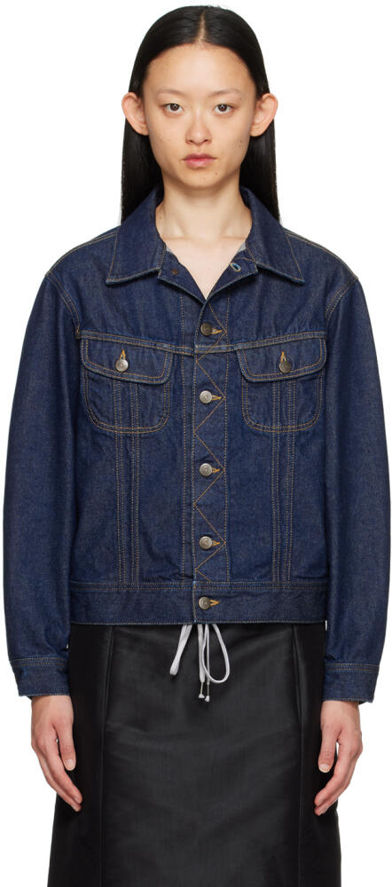 Maison Margiela Indigo Paneled Denim Jacket Cover