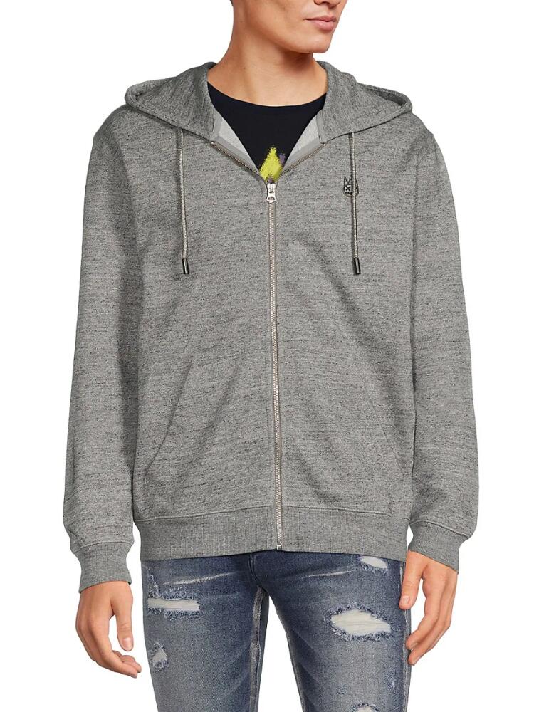 Cult Of Individuality Men's Logo Graphic Zip Up Hoodie - Heather Grey Cover