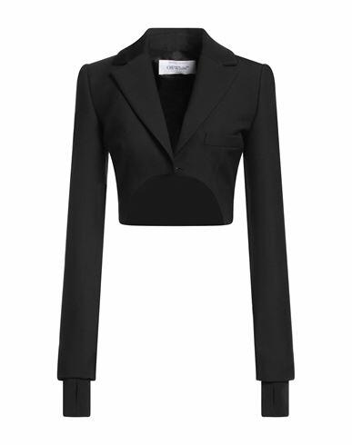 Off-white Woman Blazer Black Polyester, Virgin Wool, Elastane, Viscose, Polyamide Cover