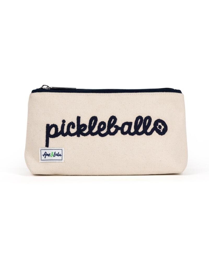 Ame & Lulu Pickleball Stitched Brush it Off Cosmetic Case Cover