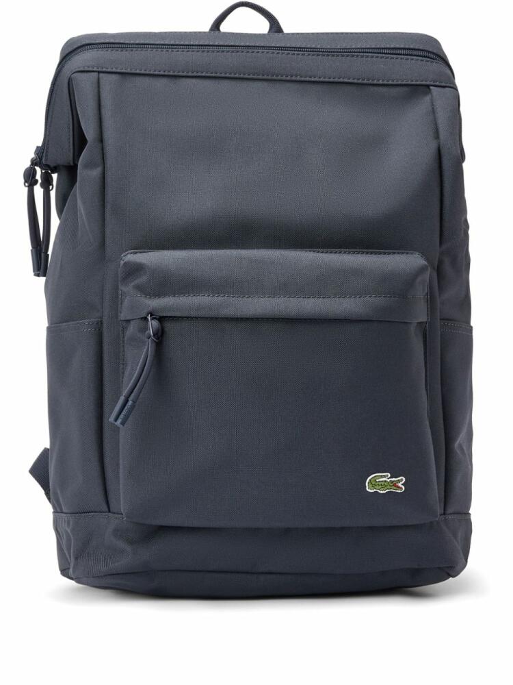 Lacoste logo-patch backpack - Blue Cover