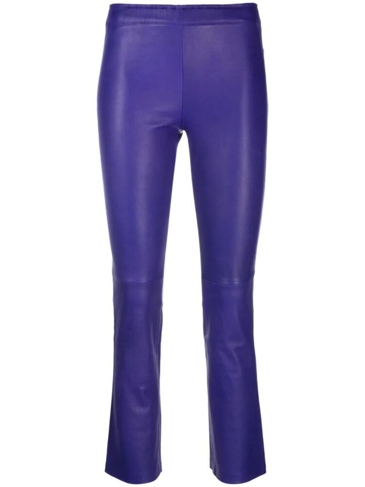 Stouls cropped leather trousers - Purple Cover