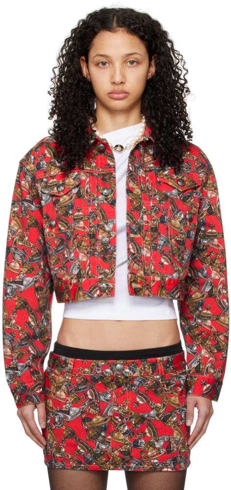 Vivienne Westwood Red Marlene Denim Jacket Cover