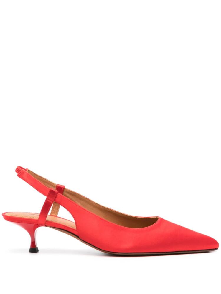 Polo Ralph Lauren 40mm satin pumps - Red Cover