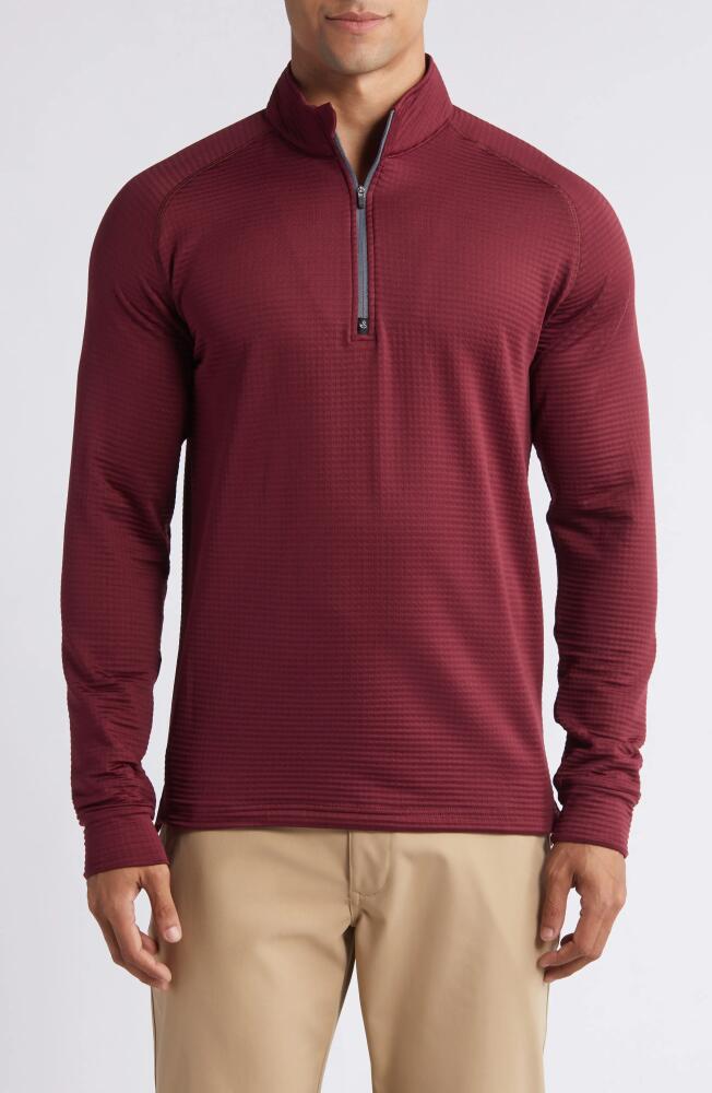 Swannies Lukas Quarter Zip Waffle Golf Pullover in Maroon Cover