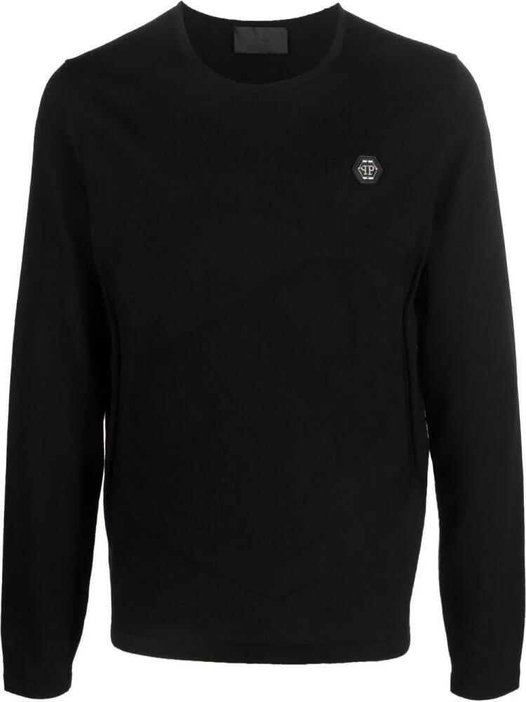 Philipp Plein logo crew-neck jumper - Black Cover