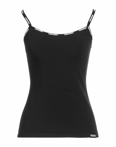 Dsquared2 Woman Undershirt Black Cotton, Elastane Cover