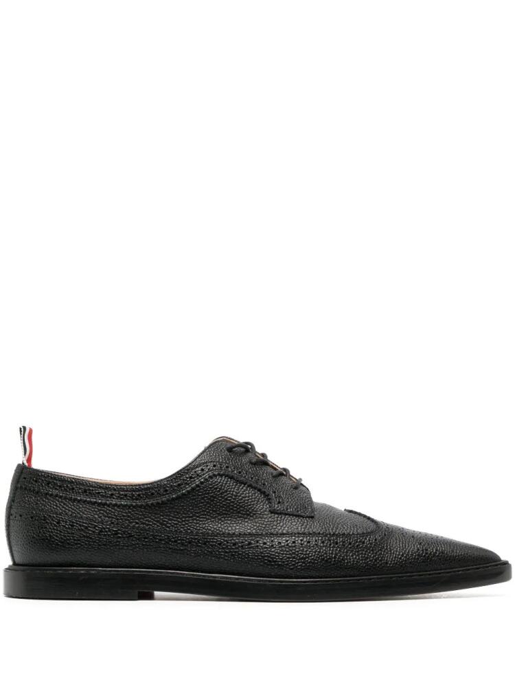 Thom Browne pointed -toe leather brogues - Black Cover