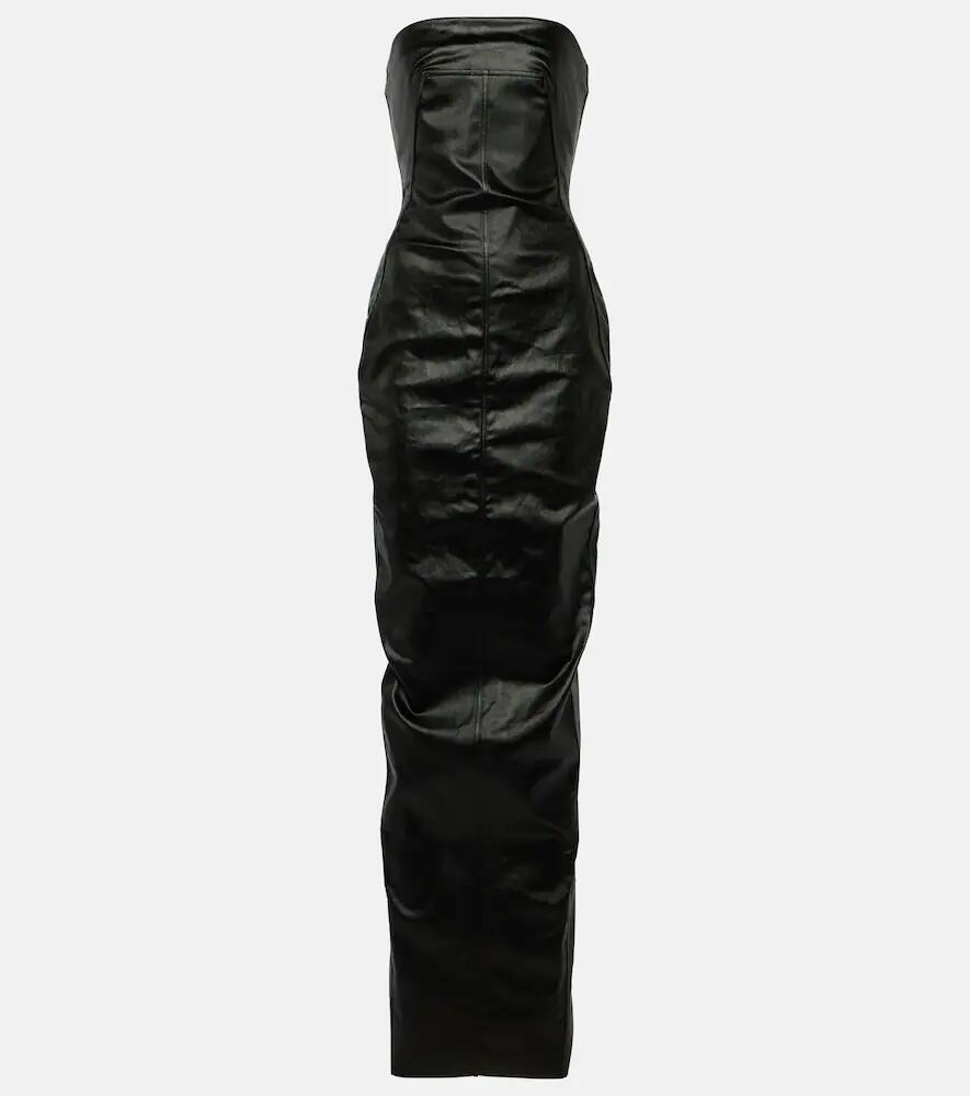 Rick Owens Bustier-detail denim gown Cover