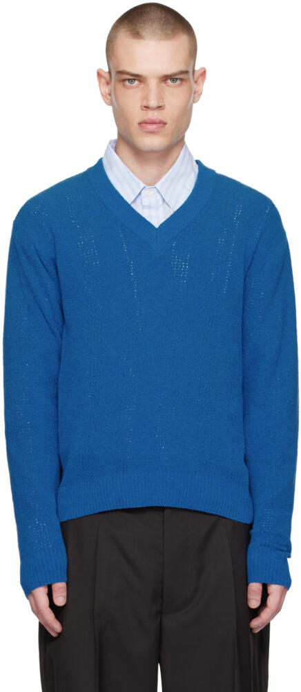 mfpen Blue V-Neck Sweater Cover