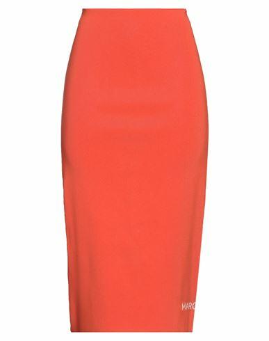 Marc Jacobs Woman Midi skirt Orange Viscose, Nylon, Elastane Cover