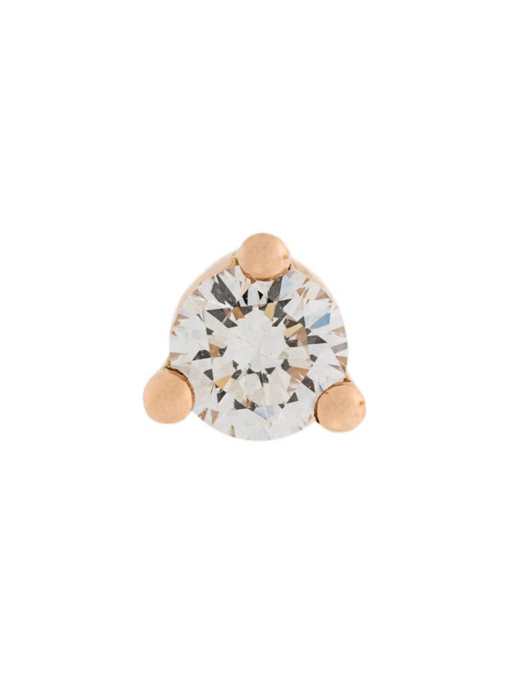 Delfina Delettrez 18kt gold Dots Solitaire diamond and pearl earring - White Cover